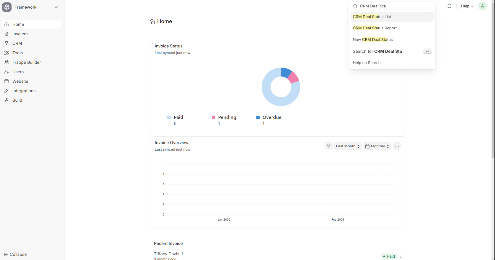 Deal Status Search in Awesome Bar